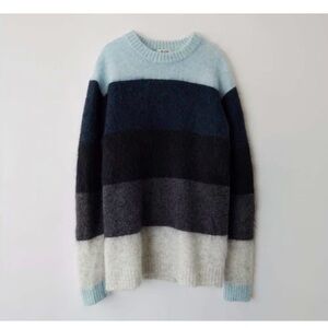 Acne Studios Women’s Albany Mohair Sweater, Blue/Gray/Silver